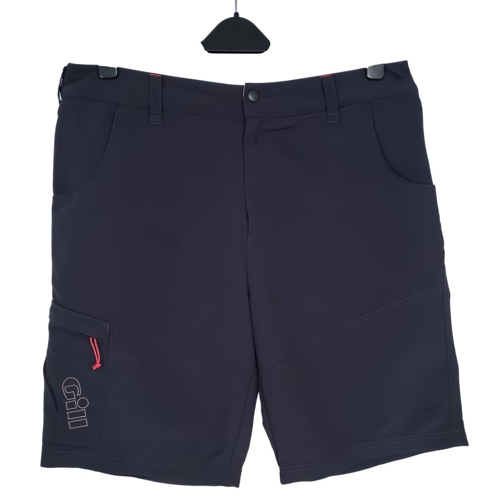 Gill Marine Shorts Mens Large Navy Blue Adjustable Waist Sailing Nylon Cargo